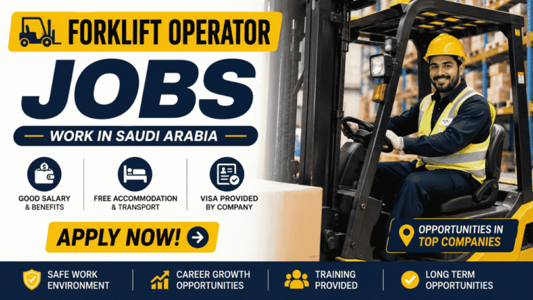 Forklift Driver Jobs in Saudi Arabia 2026: Salary, Licence, Requirements and How to Apply from India