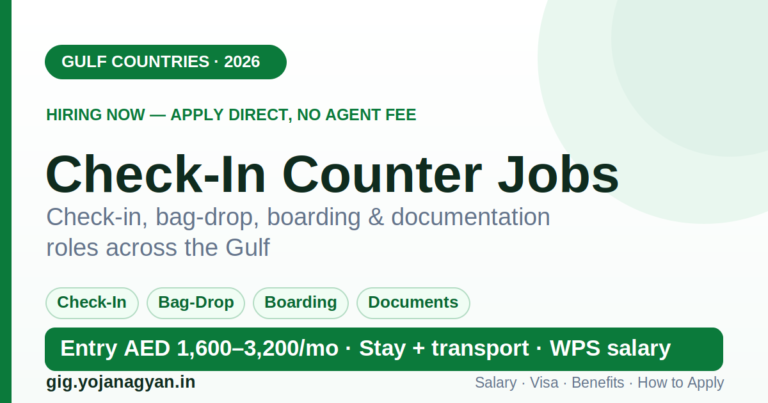 Check-In Counter Jobs in the Gulf 2026 — salary, visa and how to apply