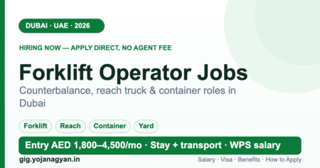 Forklift Operator Jobs in Dubai 2026 — salary, visa and how to apply