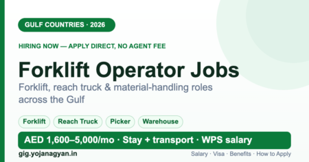 Forklift Operator Jobs in the Gulf 2026 — salary, visa and how to apply