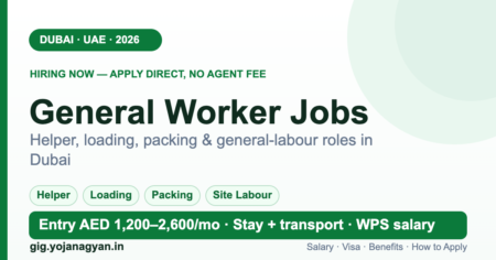 General Worker Jobs in Dubai 2026 — salary, visa and how to apply
