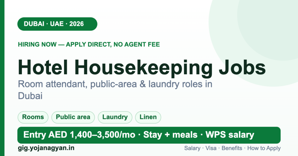 Hotel Housekeeping Jobs in Dubai 2026 — salary, visa and how to apply