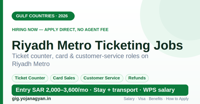 Riyadh Metro Ticketing Jobs in the Gulf 2026 — salary, visa and how to apply