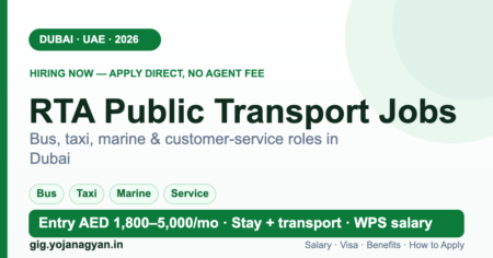 RTA Public Transport Jobs in Dubai 2026 — salary, visa and how to apply