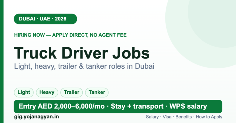 Truck Driver Jobs in Dubai 2026 — salary, visa and how to apply
